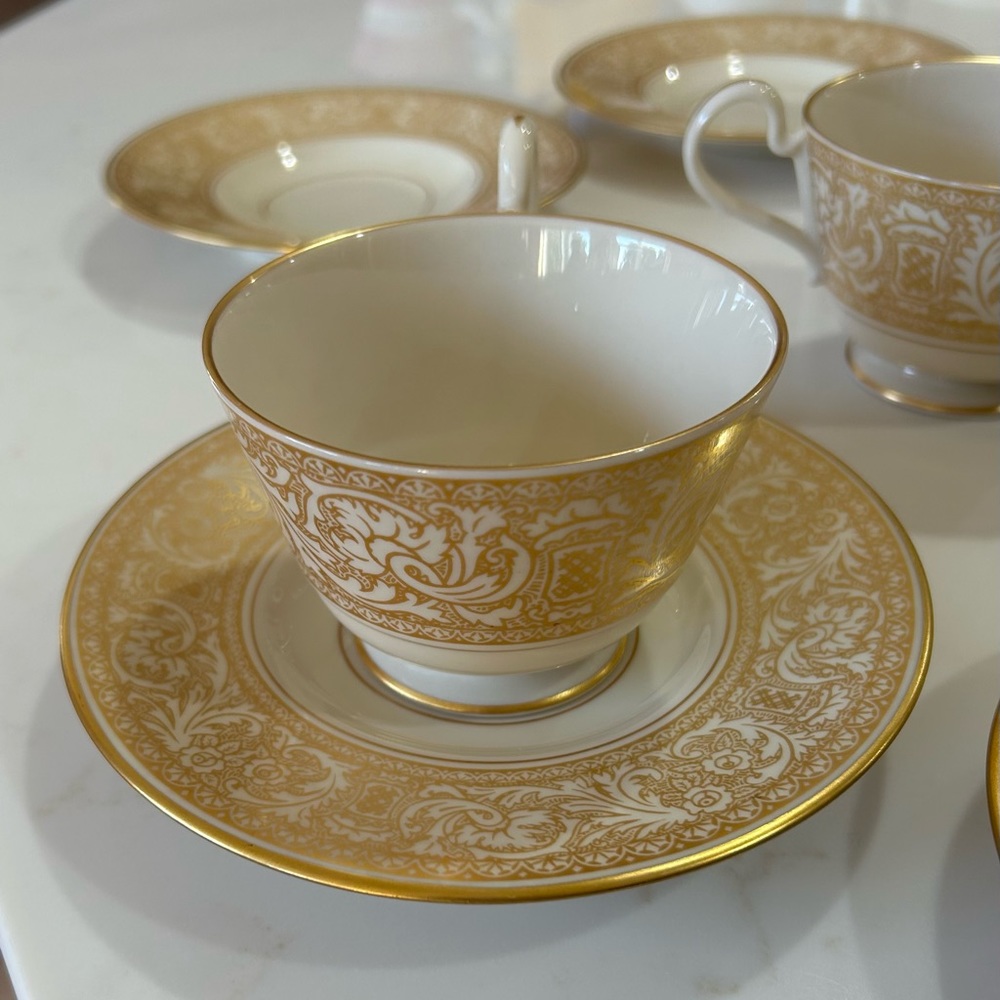 Vintage Franciscan Masterpiece China Renaissance Gold cup and saucer MCM